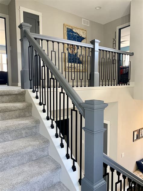 black metal stair railing